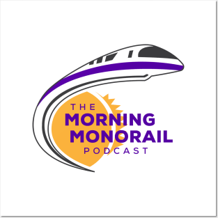 Morning Monorail Dark Logo w/ Overlapping Text Posters and Art